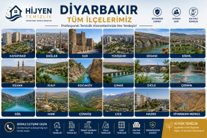 Diyarbakır Temizlik Şirketi | Kayapınar, Bağlar, Sur, Yenişehir, Ergani, Bismil, Silvan, Çınar, Çermik, Çüngüş, Dicle, Eğil, Hani, Hazro, Kocaköy, Kulp, Lice